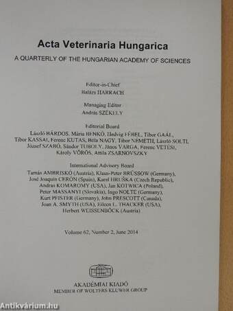 Acta Veterinaria Hungarica June 2014