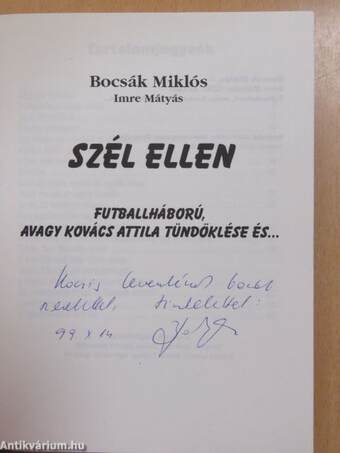 Szél ellen (dedikált példány)