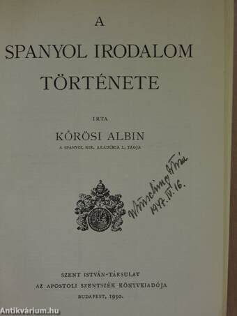 A spanyol irodalom története