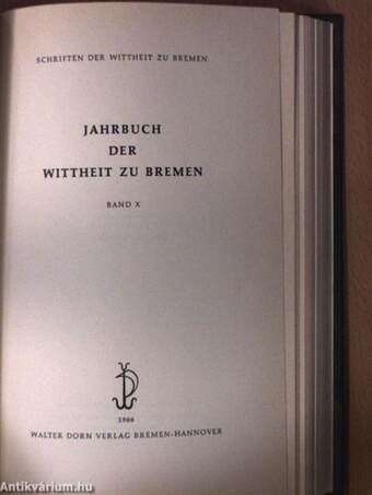 Jahrbuch der Wittheit zu Bremen IX-X.