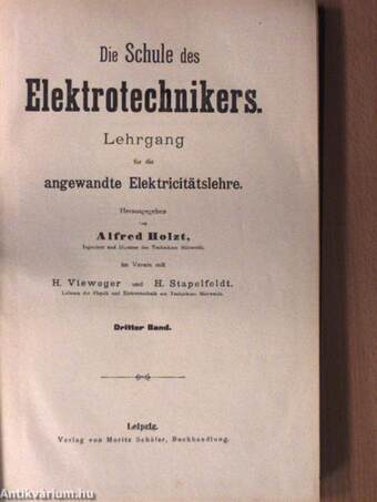 Die Schule des Elektrotechnikers III-IV. (töredék)