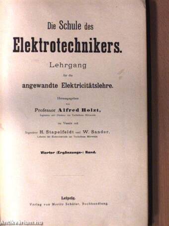 Die Schule des Elektrotechnikers III-IV. (töredék)