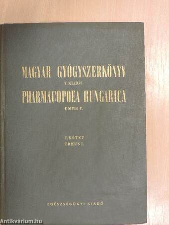 Magyar gyógyszerkönyv I-III.