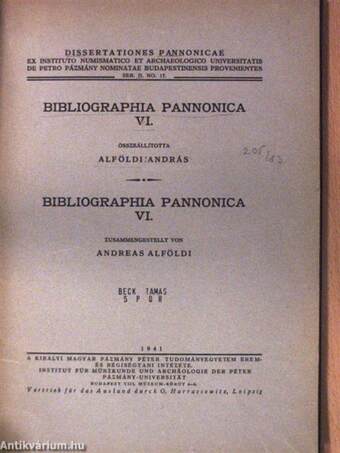 Bibliographia Pannonica VI.