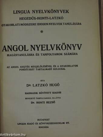 Angol nyelvkönyv