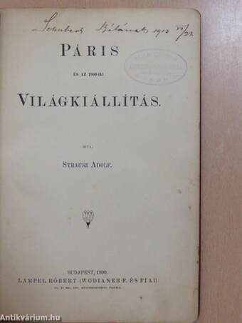 Páris és az 1900-iki világkiállítás