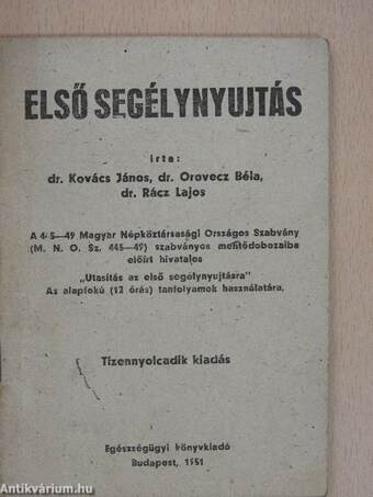 Első segélynyujtás