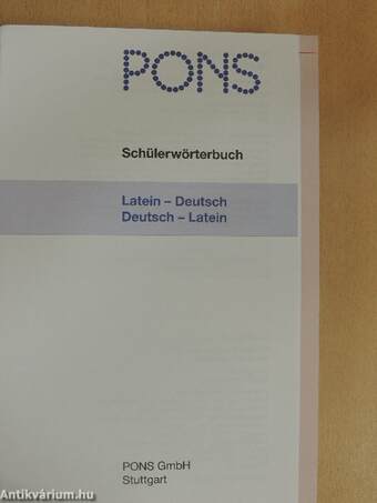 PONS Schülerwörterbuch Latein-Deutsch/Deutsch-Latein