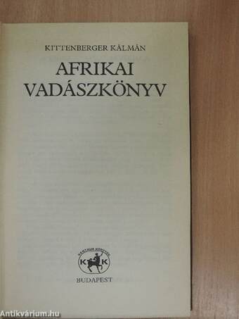 Afrikai vadászkönyv