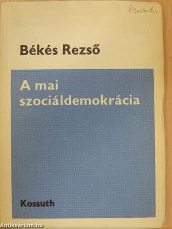 A mai szociáldemokrácia