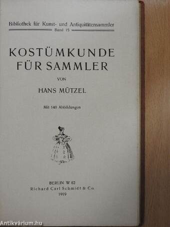 Kostümkunde für Sammler