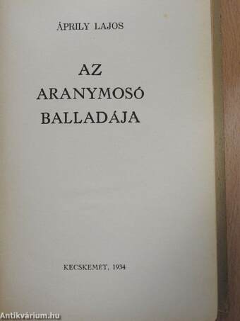 Az aranymosó balladája