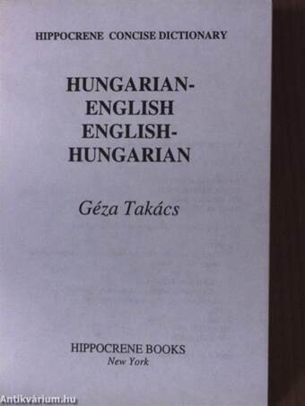 Hungarian-english/English-hungarian