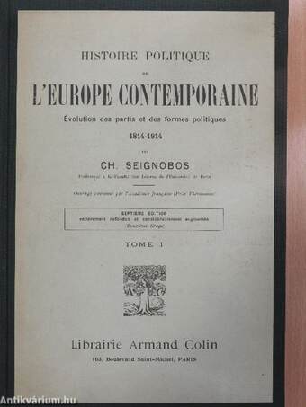 Histoire politique de L'Europe contemporaine I.