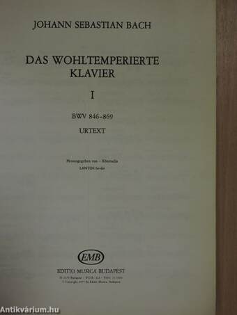 Das Wohltemperierte Klavier I.