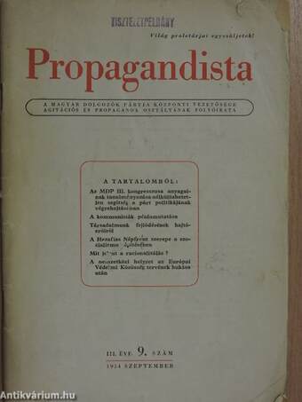 Propagandista 1954. szeptember