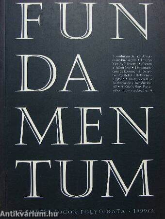 Fundamentum 1999/3.