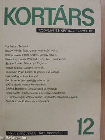 Kortárs 1981. december