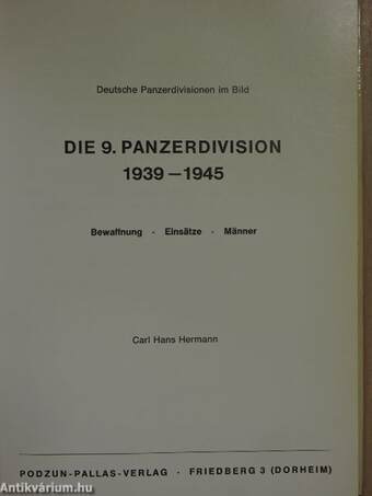 Die 9. Panzerdivision 1939-1945