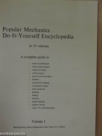 Popular Mechanics Do-It-Yourself Encyclopedia 1