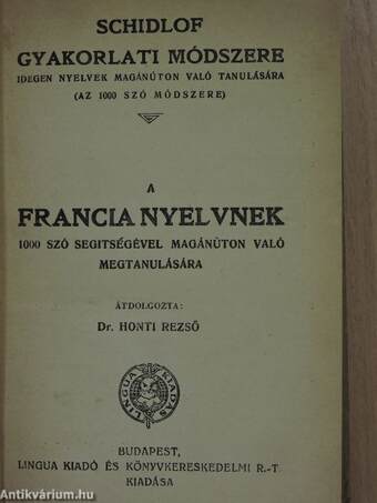 Schidlof gyakorlati módszere - Francia 1-10. füzet