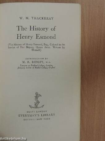 The History of Henry Esmond