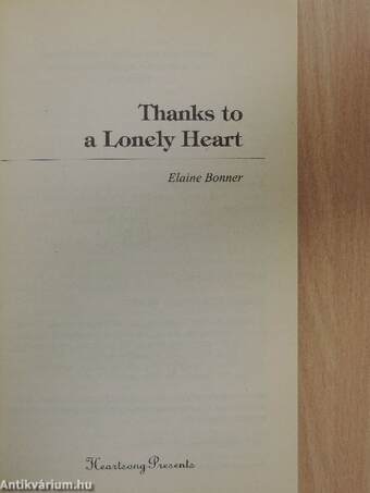 Thanks to a Lonely Heart