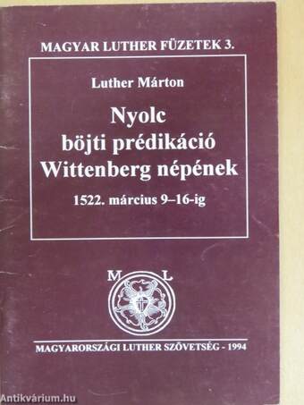Nyolc böjti prédikáció Wittenberg népének