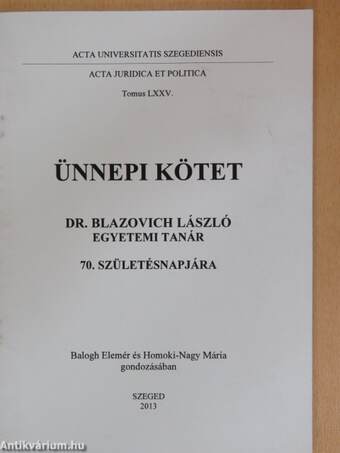 Ünnepi kötet