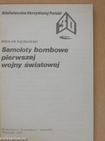 Samoloty bombowe pierwszej wojny swiatowej