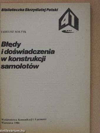 Bledy i doswiadczenia w konstrukcji samolotów