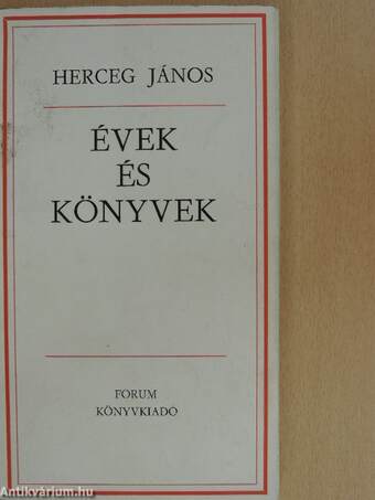 Évek és könyvek