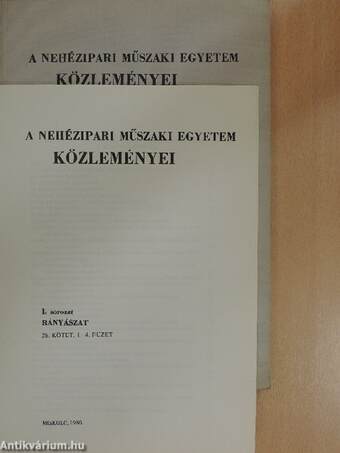 A Nehézipari Műszaki Egyetem közleményei 28/3-4.