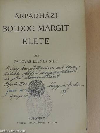 Árpádházi Boldog Margit élete