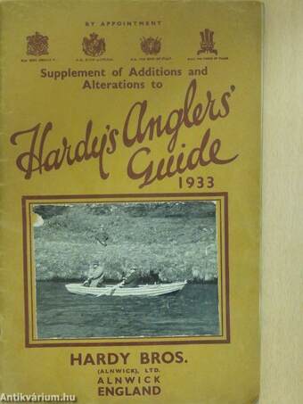 Hardy's Anglers' Guide 1933. (rossz állapotú)