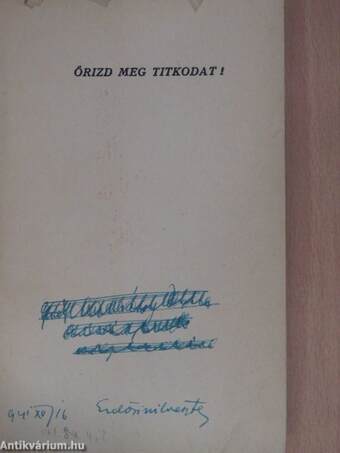 Őrizd meg titkodat! (dedikált példány)