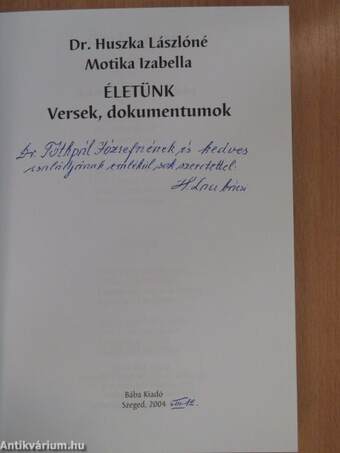 Életünk (dedikált példány)