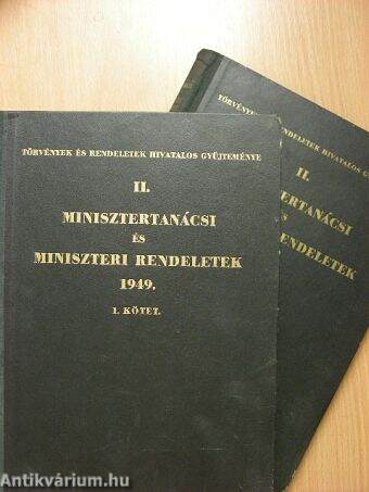 Törvények és rendeletek hivatalos gyűjteménye 1949. II/1-2.