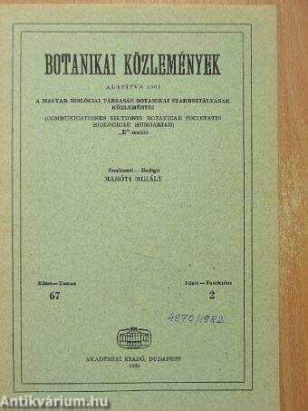Botanikai közlemények 1980/2.