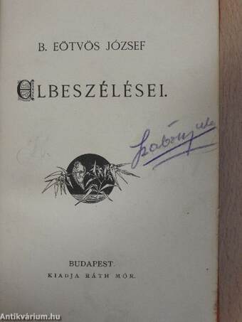 B. Eötvös József elbeszélései