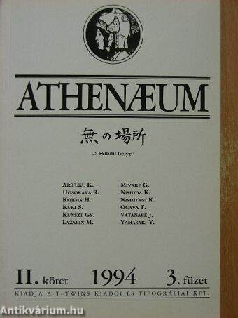 Athenaeum 1994. II. kötet 3. füzet
