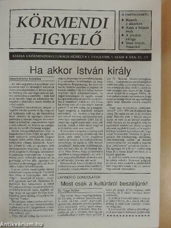 Körmendi figyelő 1993-1996. (vegyes számok) (19 db)