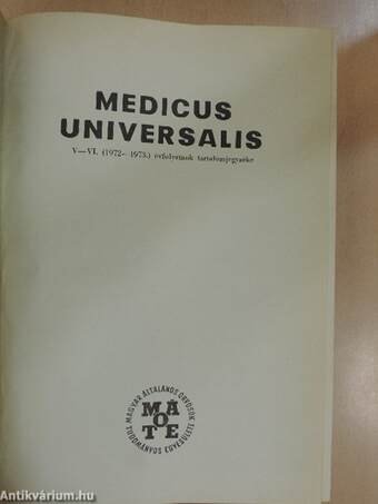 Medicus Universalis 1972-1973/Supplementum