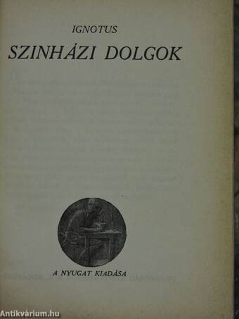 Szinházi dolgok