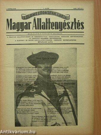 Magyar Állattenyésztés 1948. május 1.