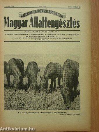 Magyar Állattenyésztés 1948. június 15.