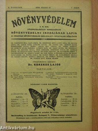 Növényvédelem 1934. július 15.