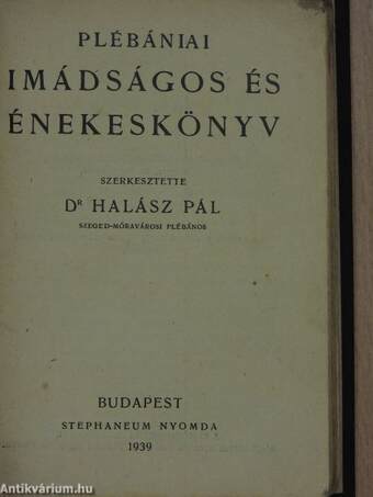 Plébániai imádságos és énekeskönyv