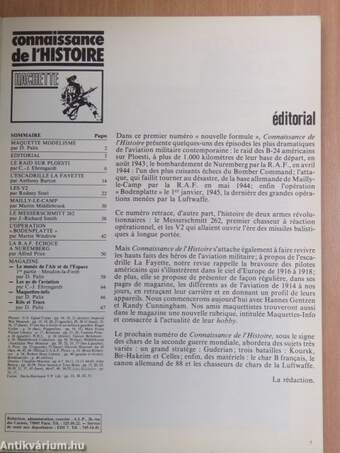 Connaissance de I'Histoire Novembre 1981