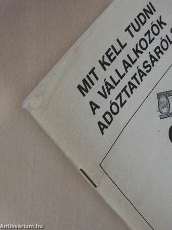 Mit kell tudni a vállalkozók adóztatásáról?